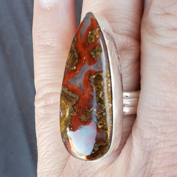 New Moroccan Seam Agate 925 Silver Ring. - Picture 12 of 13